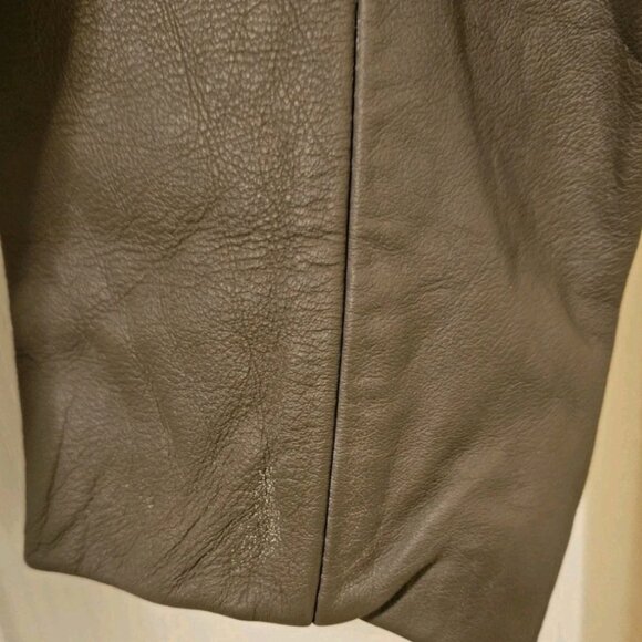 Vintage Western Leather Fringe Jacket Size Lg Cowgirl Cowboy Festival Motorcycle - Picture 12 of 16